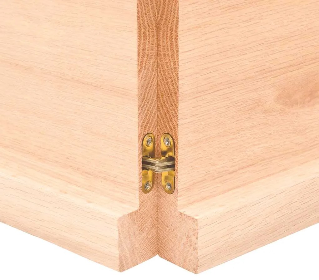 Prateleira de parede 180x50x(2-4)cm carvalho maciço não tratado