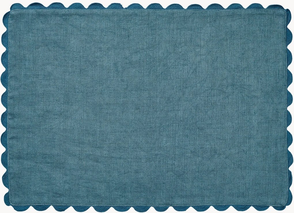 Individuais de mesa em linho artesanal Willow