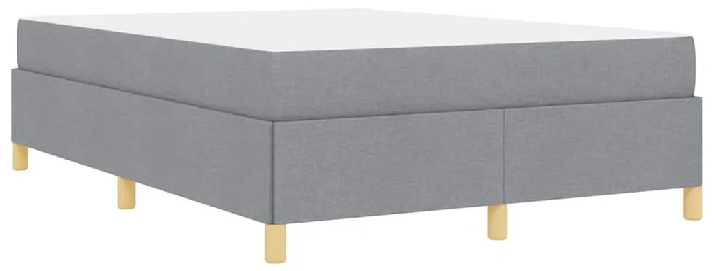 Cama Box Cinza Claro e Branco e Cinza Claro 140 x 200 cm tecido