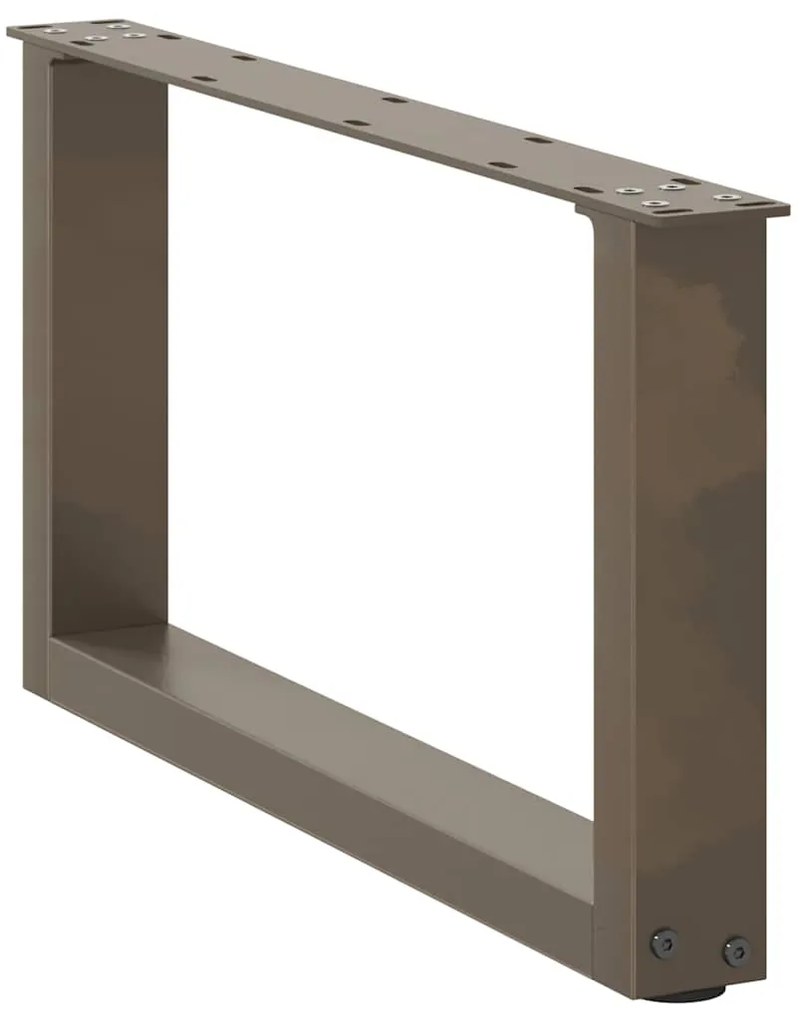 Pés para mesa de centro em formato de U, 2 peças, aço natural, 70 x (3