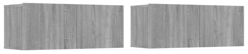 Conjunto móveis de TV 5 pcs madeira processada sonoma cinza