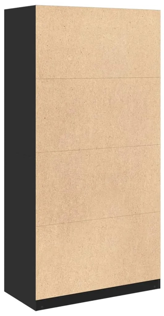 Roupeiro 100x50x200 cm contraplacado preto