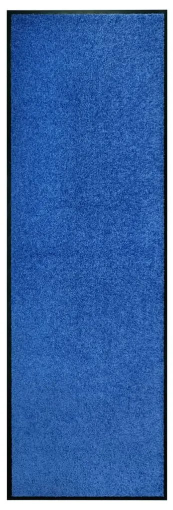 323441 vidaXL Tapete de porta lavável 60x180 cm azul