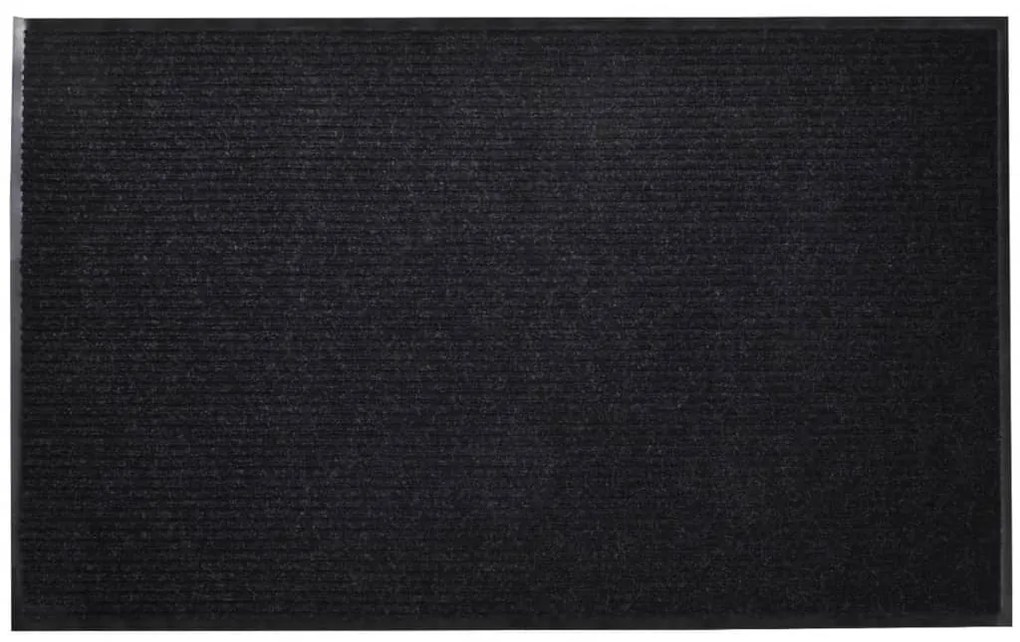 Tapete de entrada com nervuras PVC Preto 90 X 150 cm