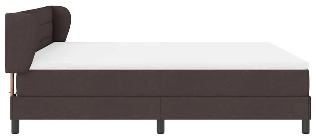 Cama Box com Colchão vidaXL Castanho Escuro 180x200 cm Tecido