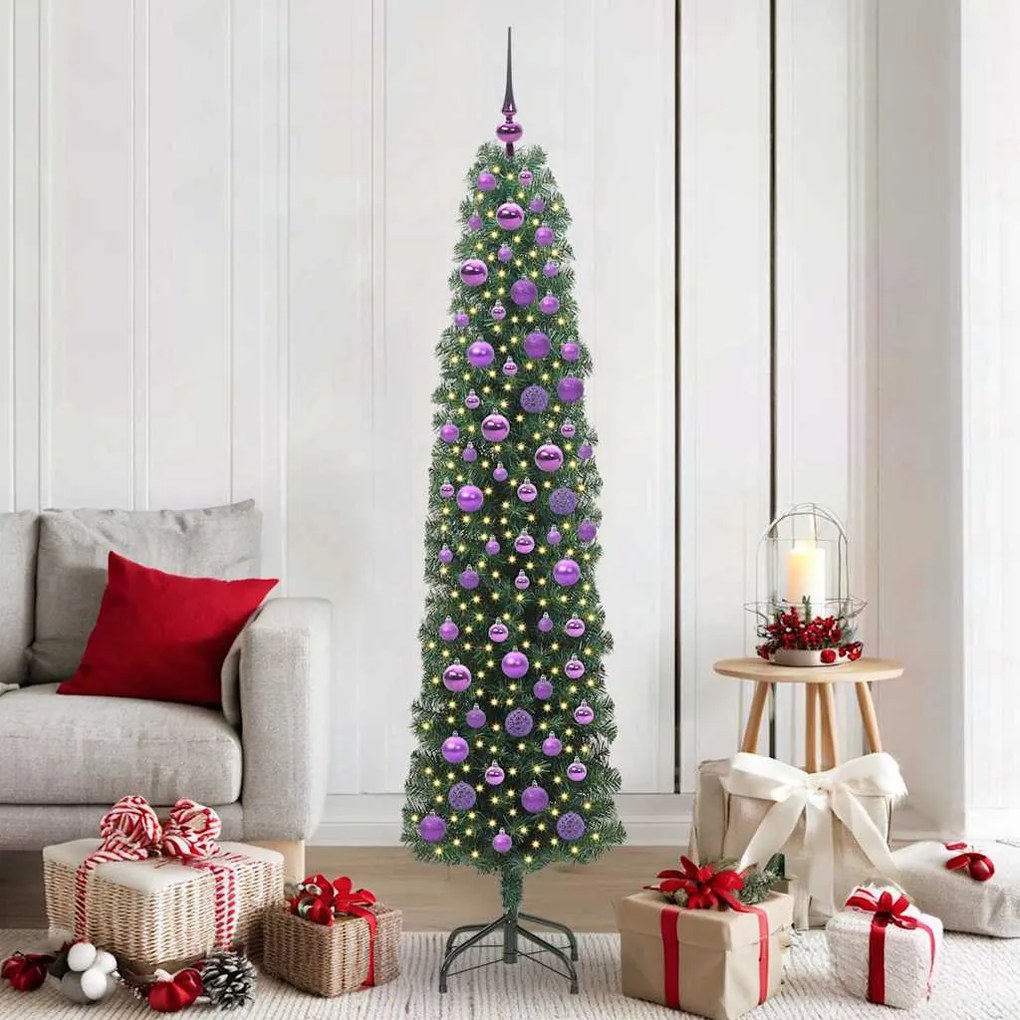 vidaXL Árvore de Natal Artificial Verde 180 cm PVC e Aço e Plástico