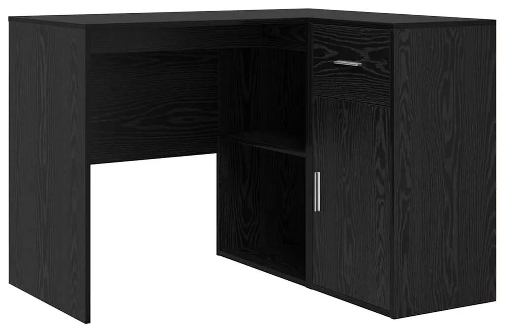 Mesa de Canto Carvalho Preto 102x88x75 cm Madeira Ingenheirada
