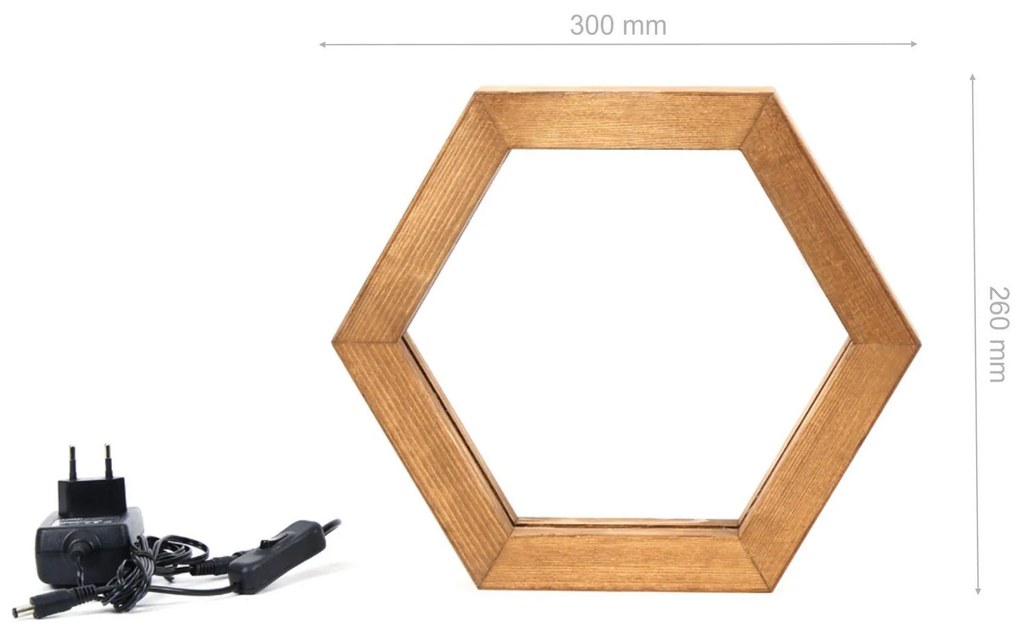 Candeeiro de Mesa KN07 – Castanho – 30 x 26 x 5 cm