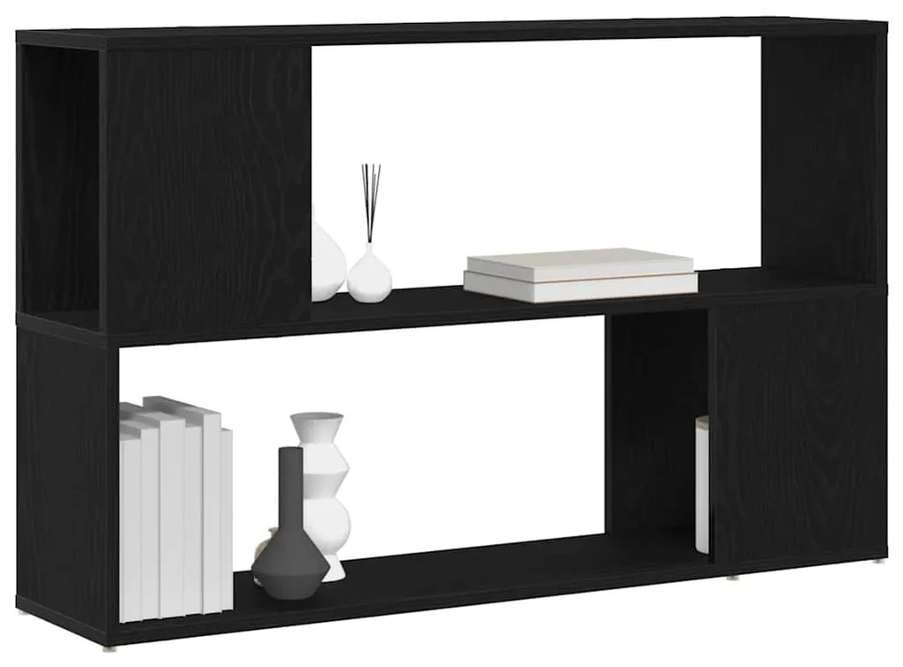 Estante de Livros vidaXL Carvalho Preto 100x24x63 cm Madeira Compósita