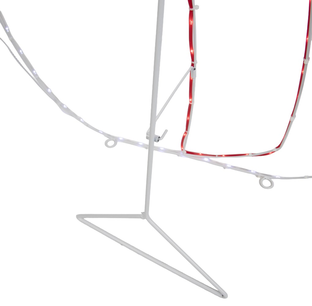 Candeeiro de pé de Natal Boneco de Neve 116cm incl. LED com Temporizador IP44 - Pax