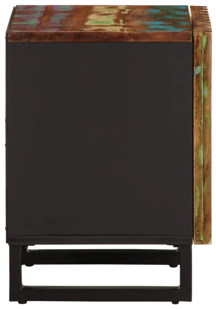 Mesa de cabeceira 40x34x46 cm madeira recuperada maciça