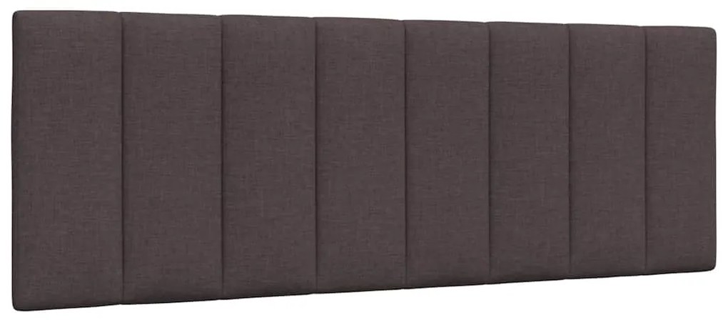 vidaXL Almofadão de cabeceira 120 cm tecido castanho-escuro
