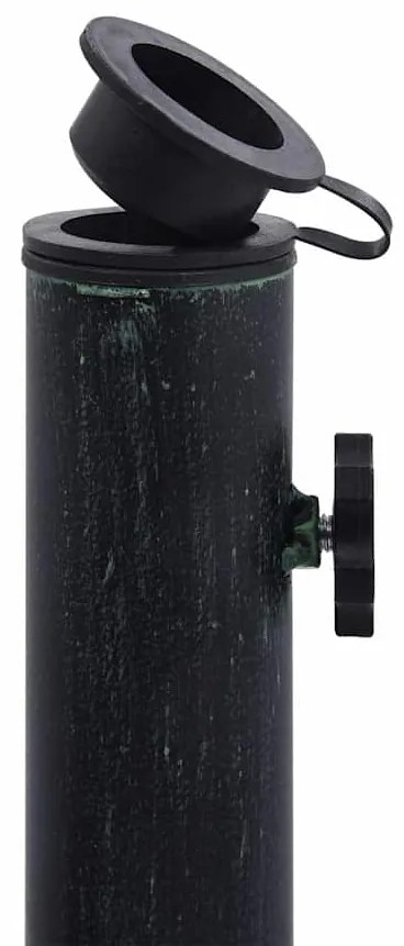 Base para guarda-sol 9 kg 40 cm ferro fundido verde