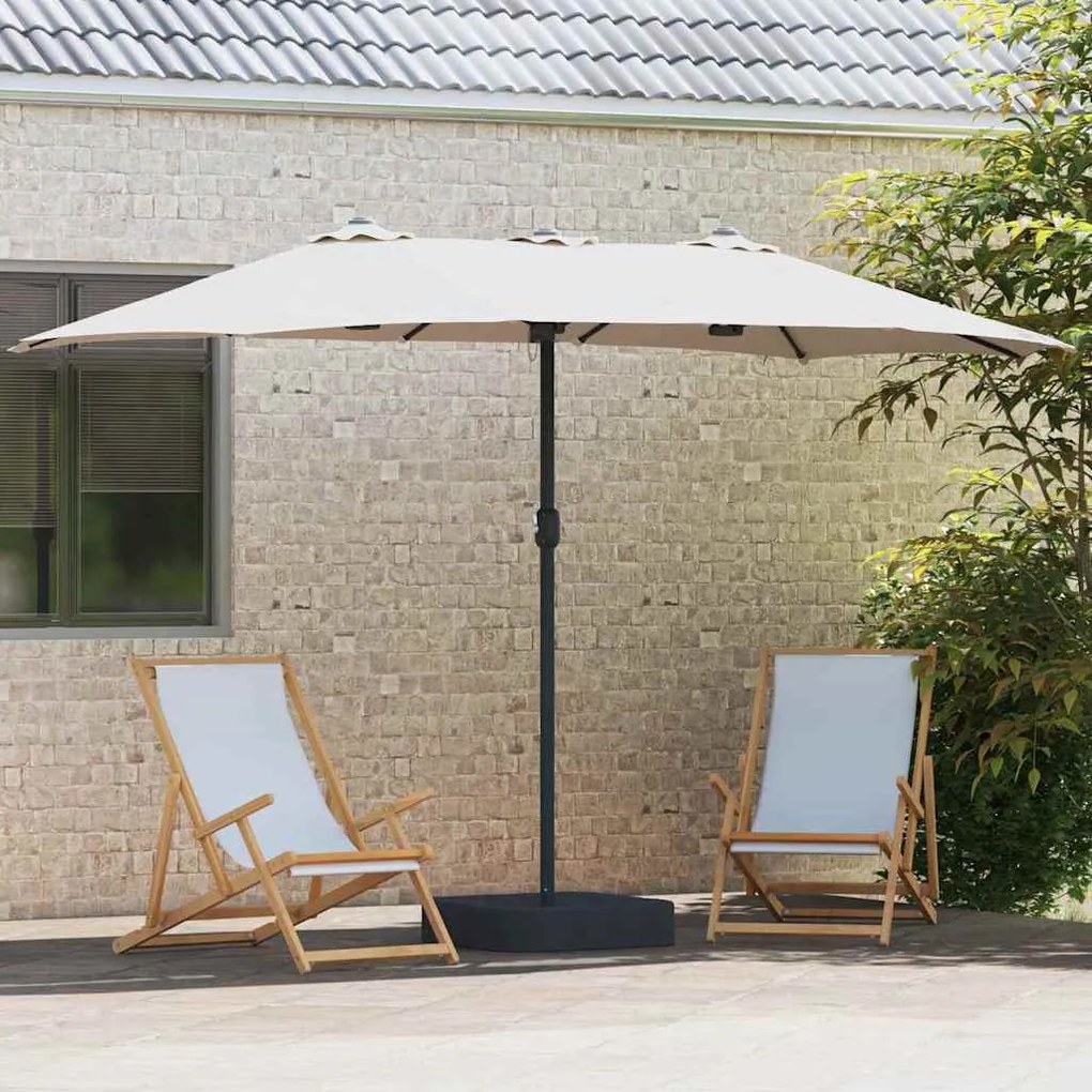 Guarda-sol de Jardim Areia 385 x 209 x 244 cm tecido