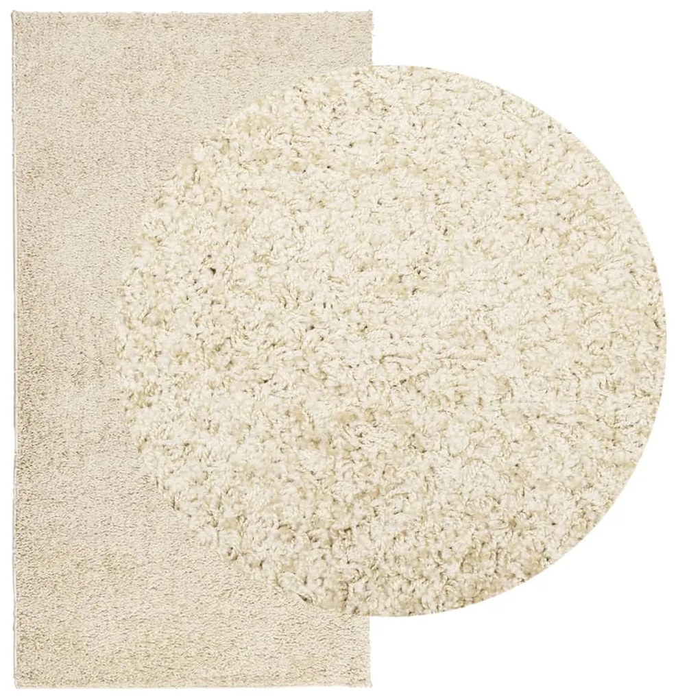 Tapete shaggy de pelo alto 80x150 cm dourado