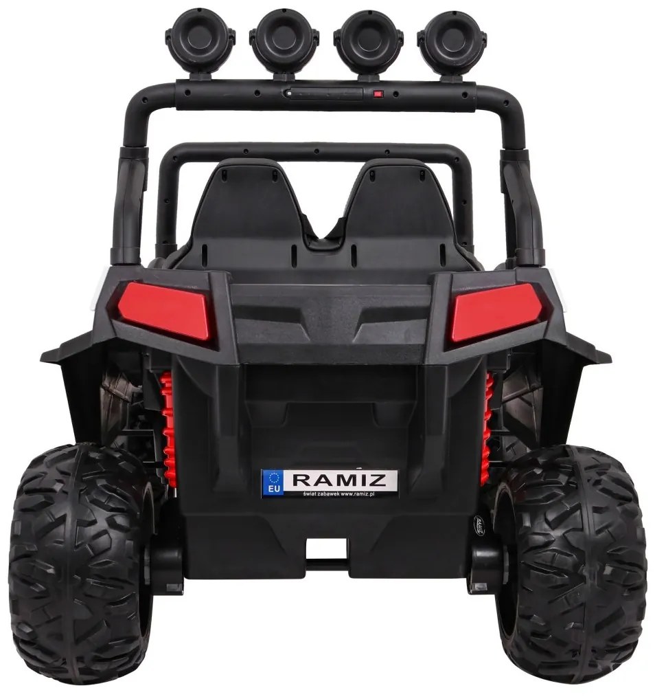 Carro elétrico para Crianças 2 Lugares Grand Buggy 24V 4x4 LIFT STRONG Rodas Espuma EVA, Assento couro ecológico Branco