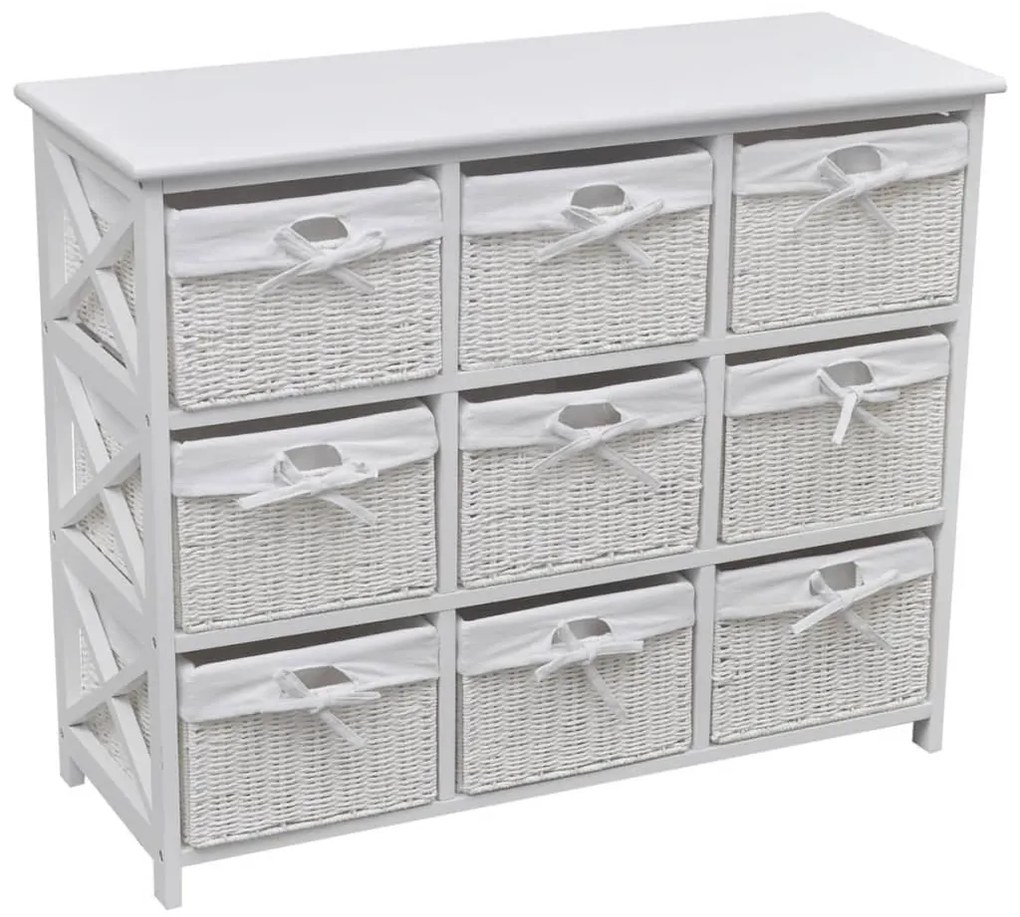 242433 vidaXL Armário de arrumação branco