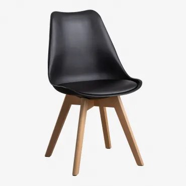 Pack De 4 Cadeiras De Jantar Nordic Preto - Sklum