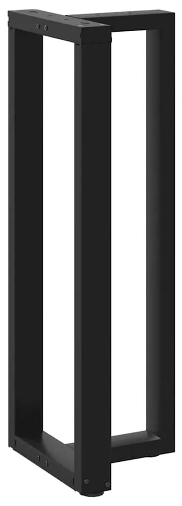 Pés de mesa de bar em forma de T, 2 peças, preto, 50x35x(110-111) cm,