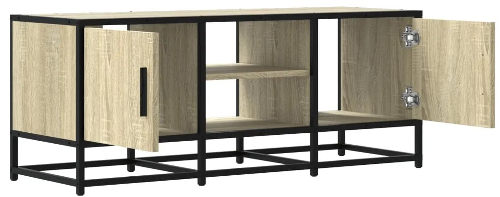 Móvel p/ TV 100x35x41 cm deriv. madeira/metal carvalho sonoma
