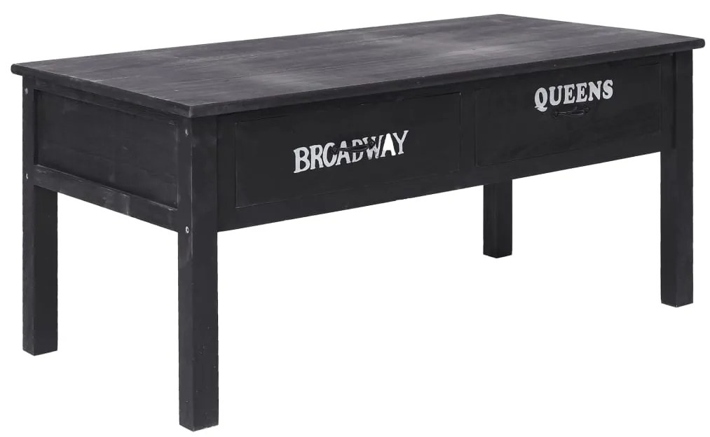 Mesa de centro 100x50x45 cm madeira preto