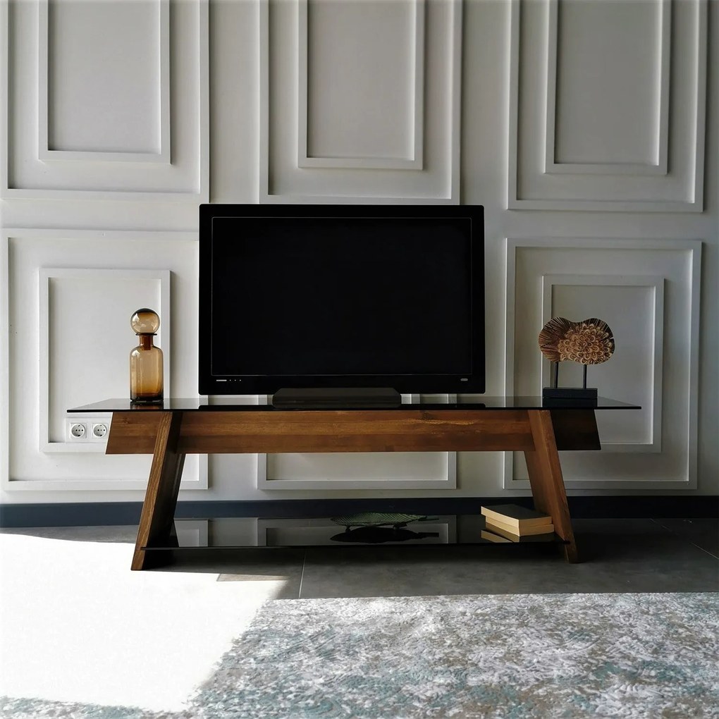 Móvel TV TV201 – Walnut Black – 158 cm