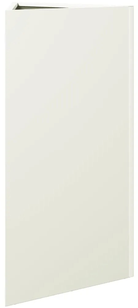 Vaso/floreira de jardim triangular 40x34,5x70 cm aço branco