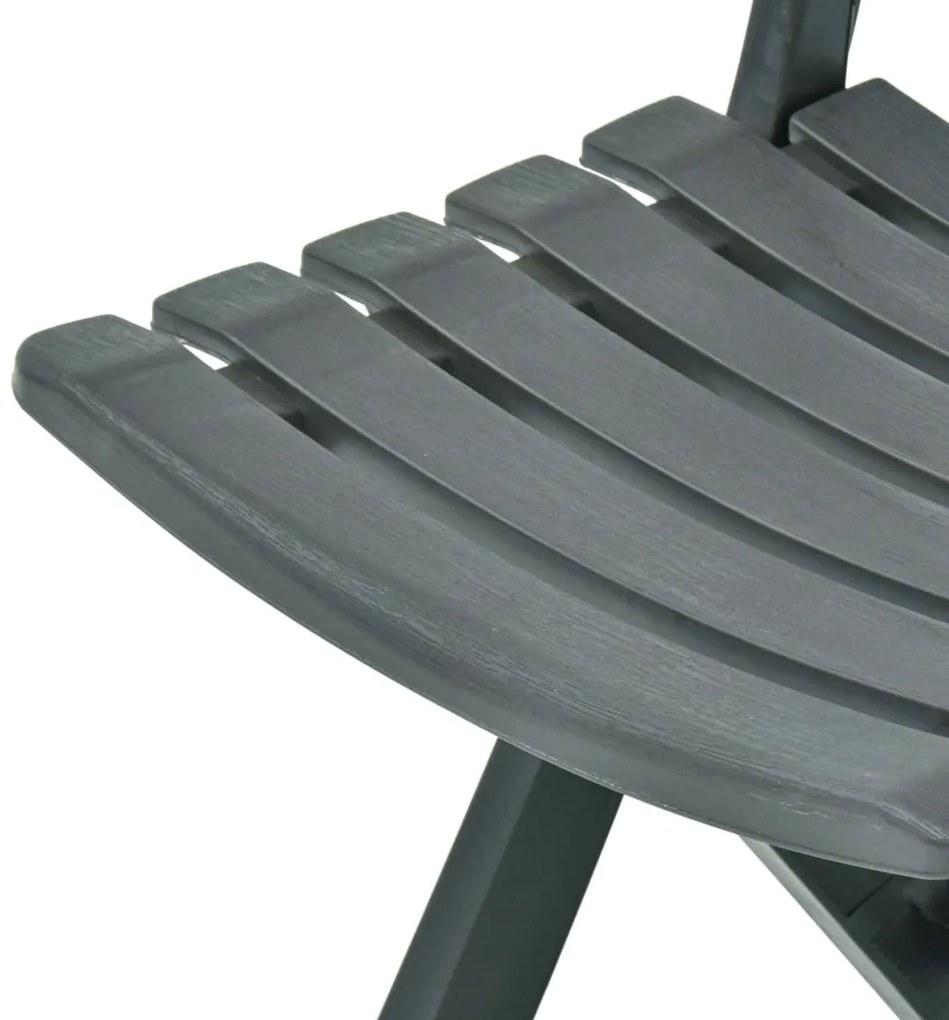 Cadeiras de jardim dobráveis 2 pcs plástico verde