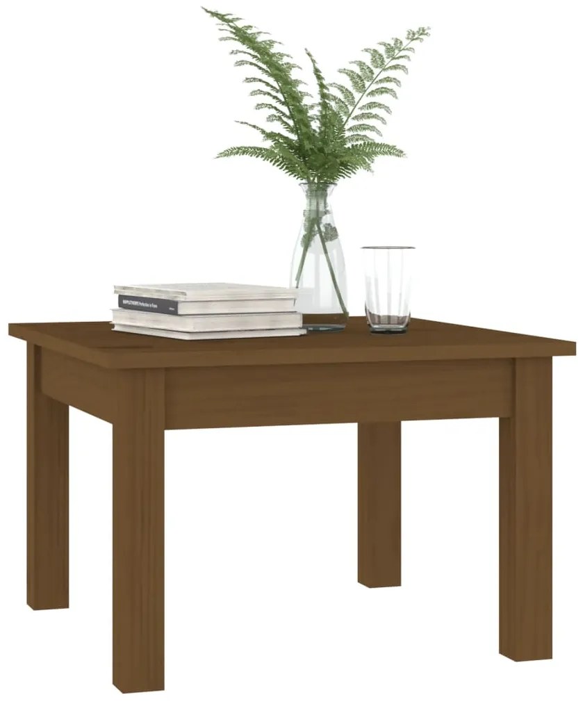 Mesa de centro 45x45x30 cm pinho maciço castanho mel