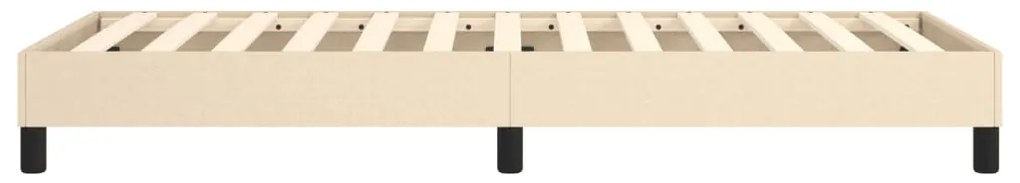 Estrutura de cama sem colchão 90x190 cm tecido creme