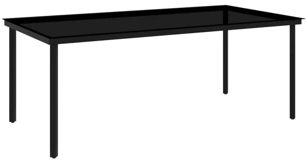 9 pcs conjunto de jantar para jardim preto