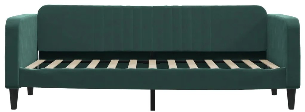 Sofá-cama 80x200 cm veludo verde-escuro