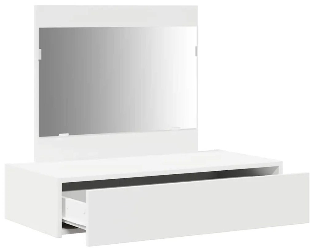 Mesa de Maquiagem Suspensa Branca 83x40x70 cm