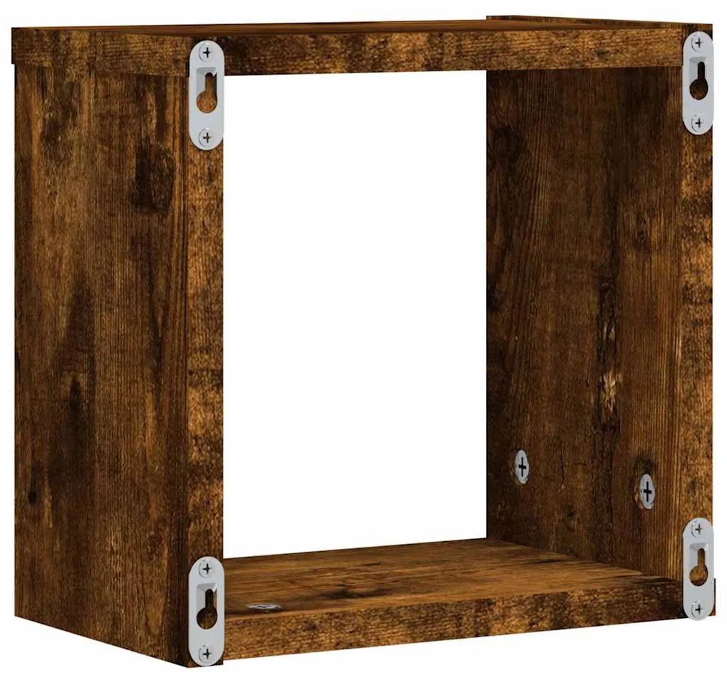 Prateleiras Flutuantes 4 pcs Castanho 26 x 15 x 26cm