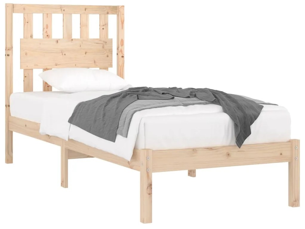 Estrutura de cama 100x200 cm pinho maciço