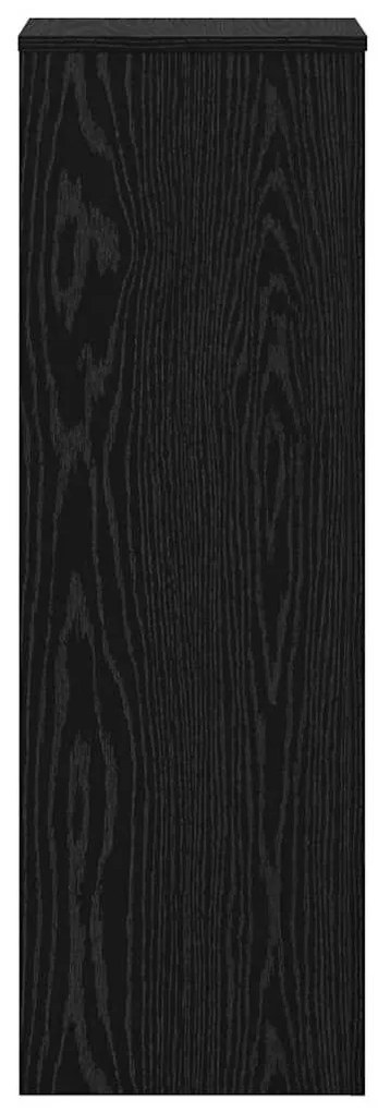 Suportes de Plantas - 2 pcs Carvalho Preto 33 x 33 x 100 cm, Madeira E