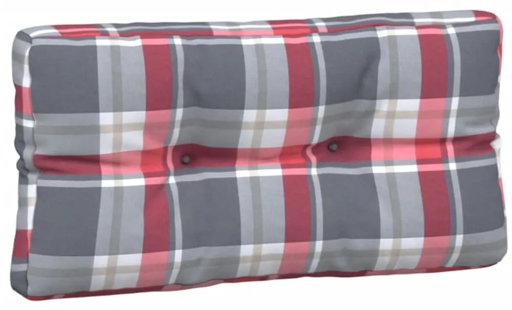 Almofadões para móveis de paletes 5 pcs tecido xadrez vermelho