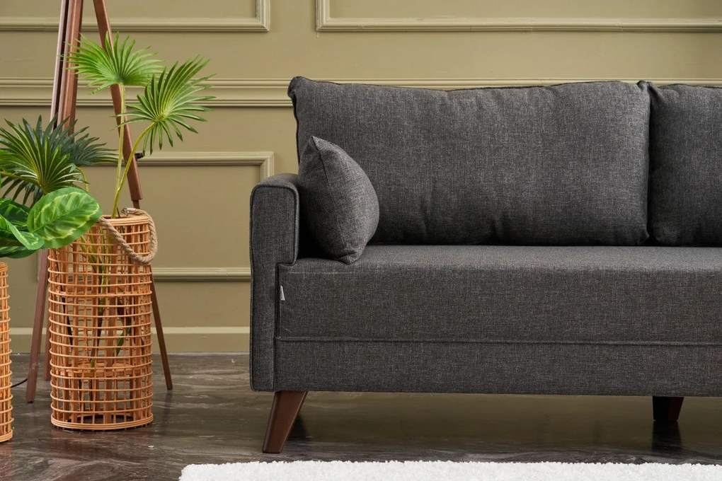 Sofá de 2 Lugares Bella – Antracite – 177 x 85 x 81 cm