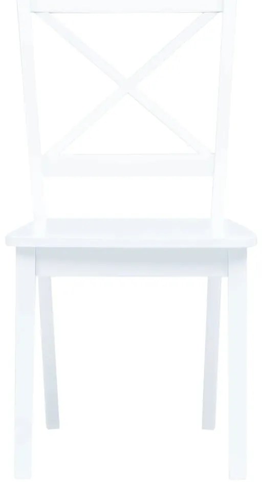 Cadeiras de jantar 4 pcs madeira de seringueira maciça branco