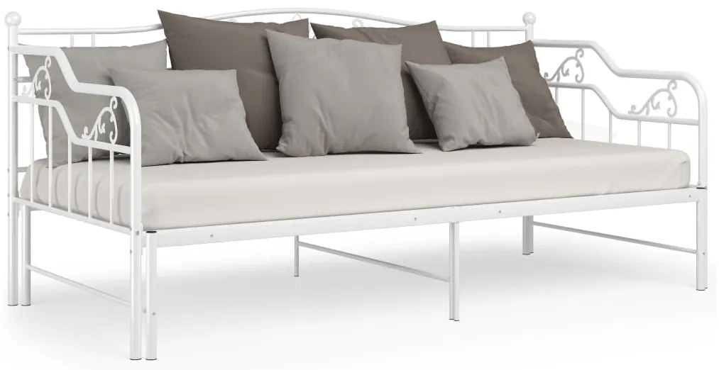 Estrutura sofá-cama de puxar 90x200 cm metal branco