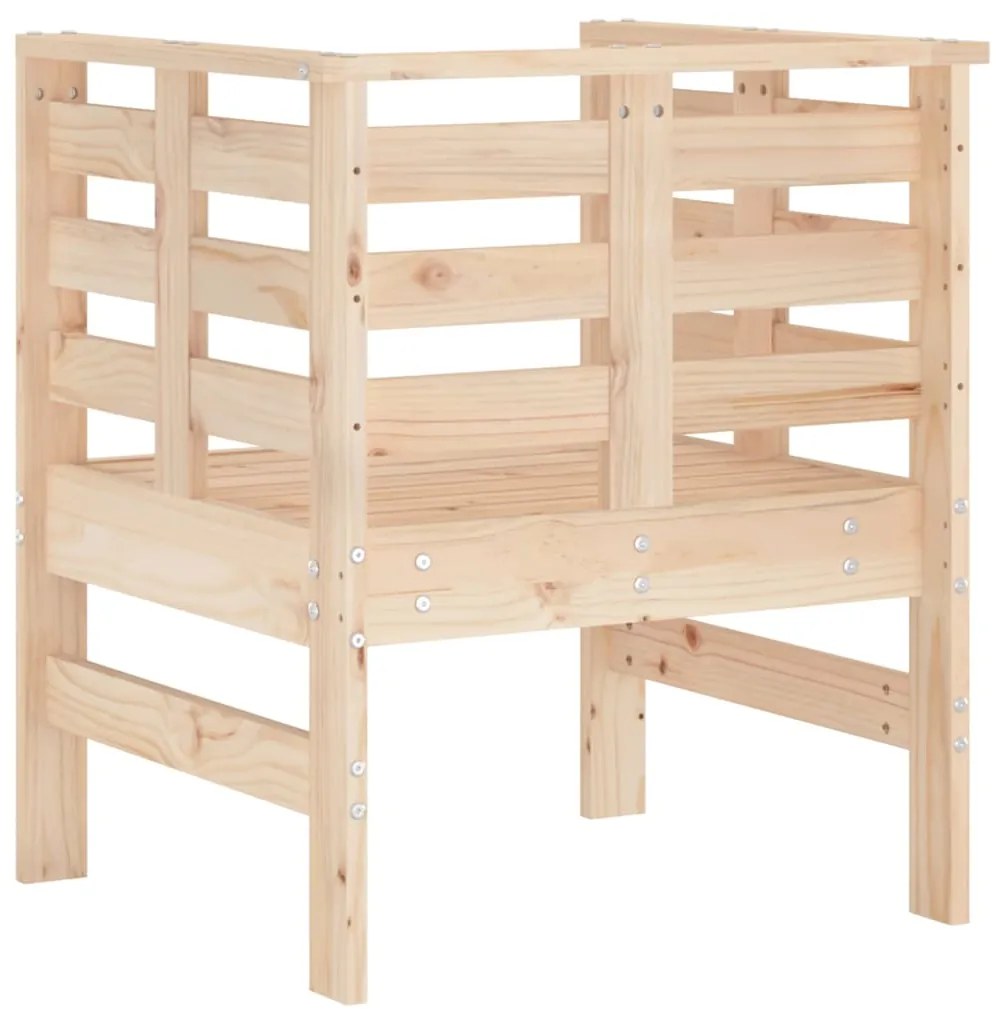 Cadeiras de jardim 2 pcs 61,5x53x71 cm madeira de pinho maciça