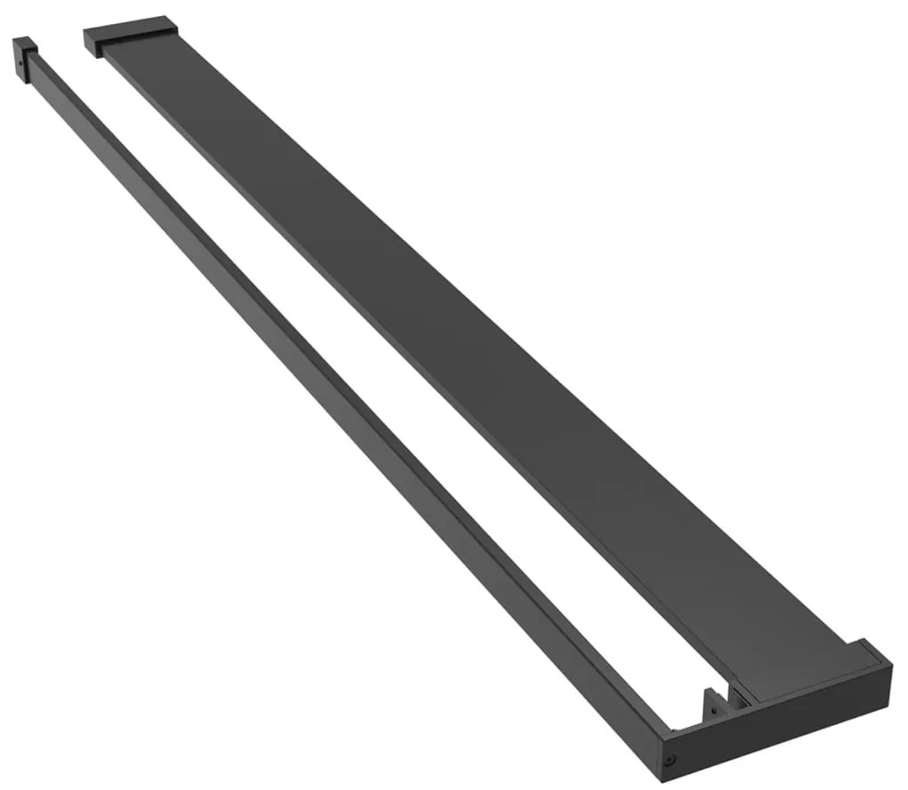 Divisória chuveiro+prateleira 100x195 vidro ESG/alumínio preto
