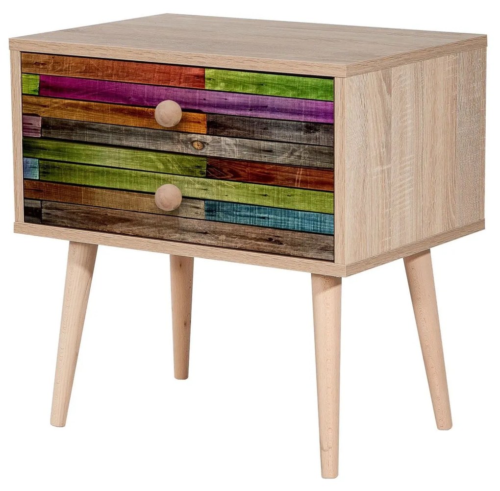 Mesa de Cabeceira Two – Carvalho Sonoma – 60 cm x 61 cm x 40 cm