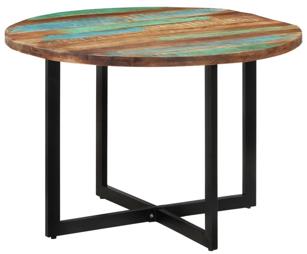 Mesa de jantar 110x75 cm madeira recuperada maciça