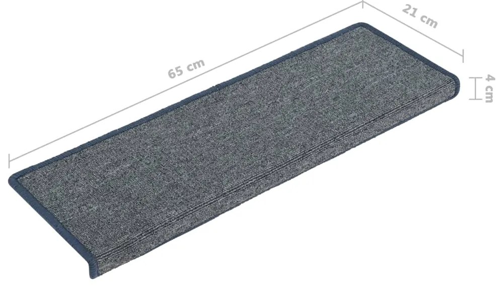 Tapete/carpete para degraus 15 pcs 65x21x4 cm roxo e azul