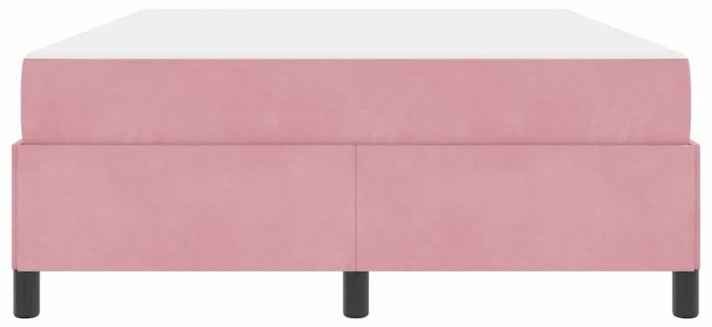 Estrutura da Cama Outros Rosa e branco 140 x 190 cm Veludo