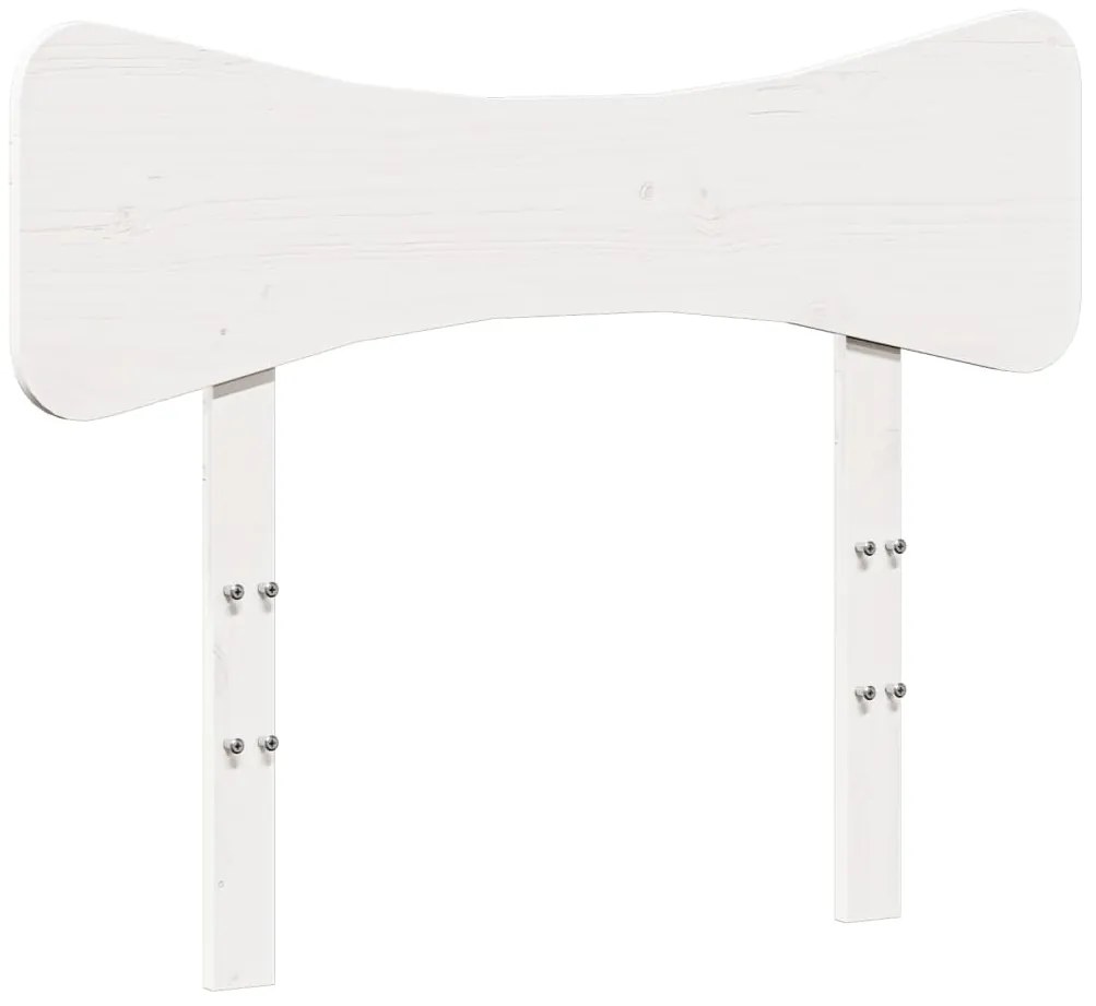 Cama sem colchão 90x200 cm madeira de pinho maciça branco