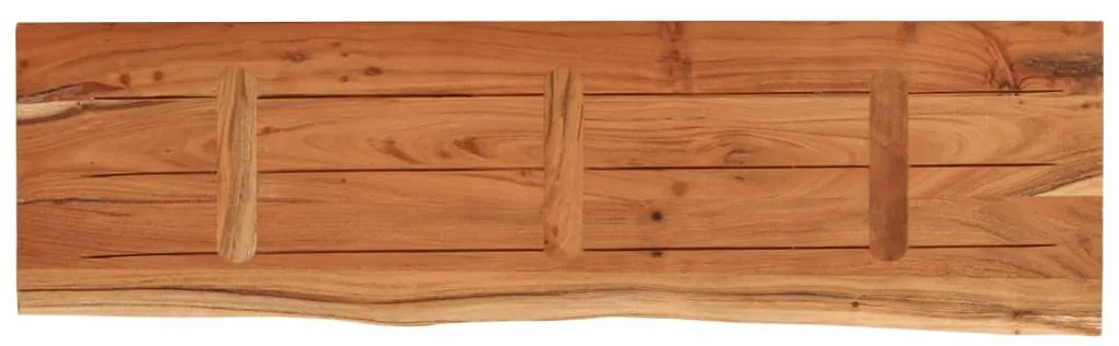 Prateleira de parede retangular 100x30x3,8 cm acácia maciça
