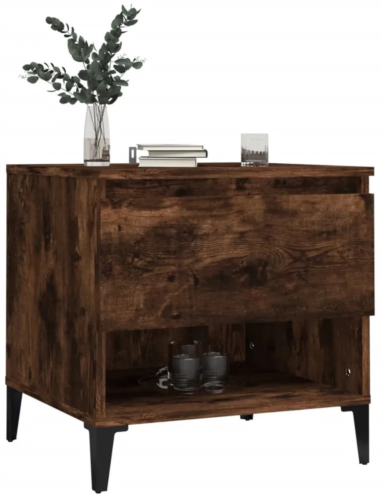 Mesa de apoio 50x46x50 cm derivados de madeira carvalho fumado