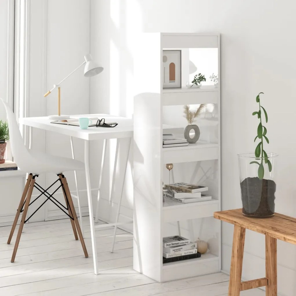 vidaXL Estante/divisória 40x30x135 cm branco brilhante